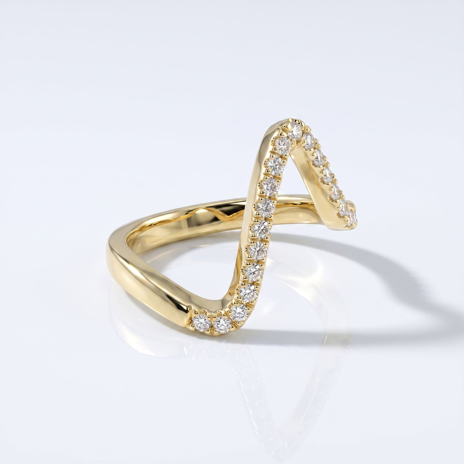 0.2 TCW Round Diamond Half Eternity DEF/VVS Lab Grown Wedding Band