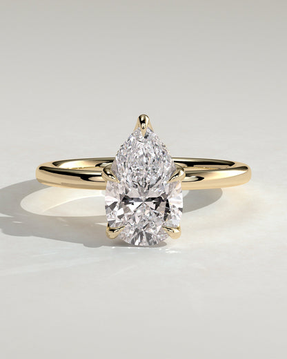 Round Halo, Pave & Split Shank Engagement Ring – 1.93 CT Lab Grown Diamond