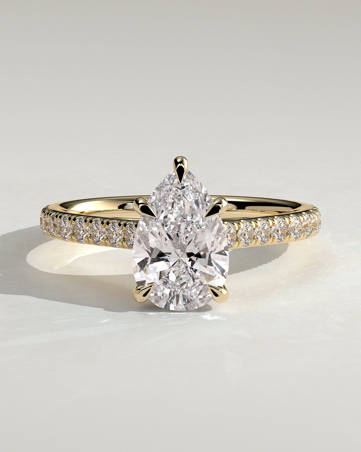 Round Halo, Pave & Split Shank Engagement Ring – 1.93 CT Lab Grown Diamond