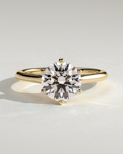 Round Halo, Pave & Split Shank Engagement Ring – 1.93 CT Lab Grown Diamond