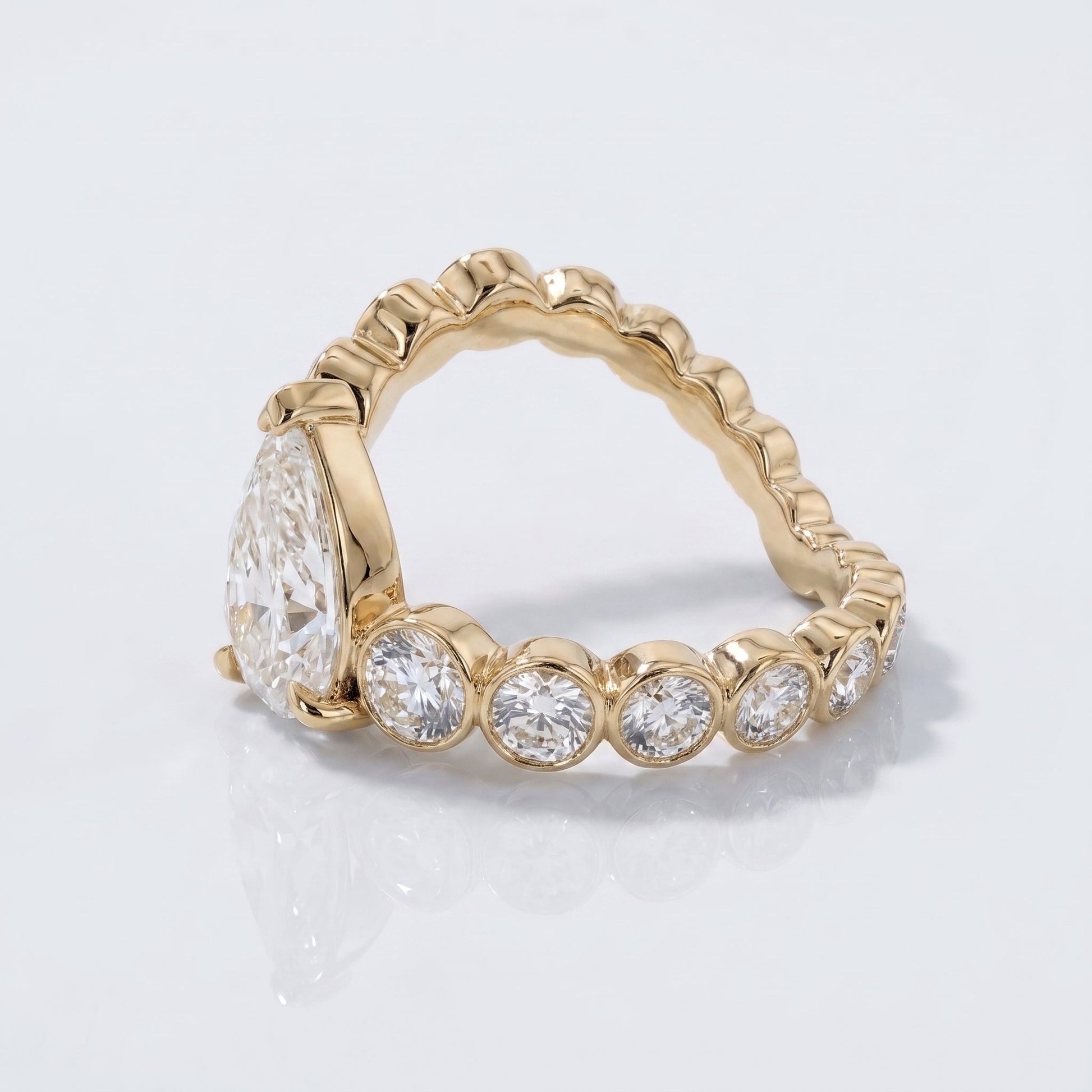 Marquise Swirl Solitaire Engagement Ring – 1 CT Lab Grown Diamond