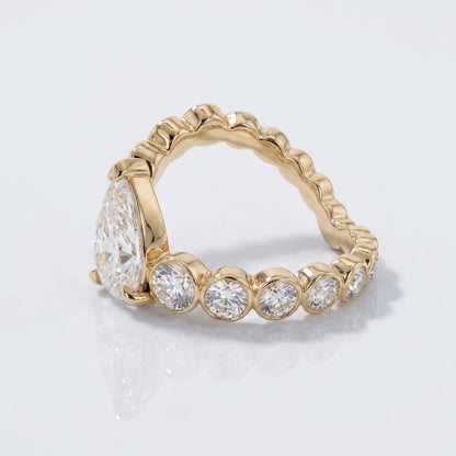 Marquise Swirl Solitaire Engagement Ring – 1 CT Lab Grown Diamond