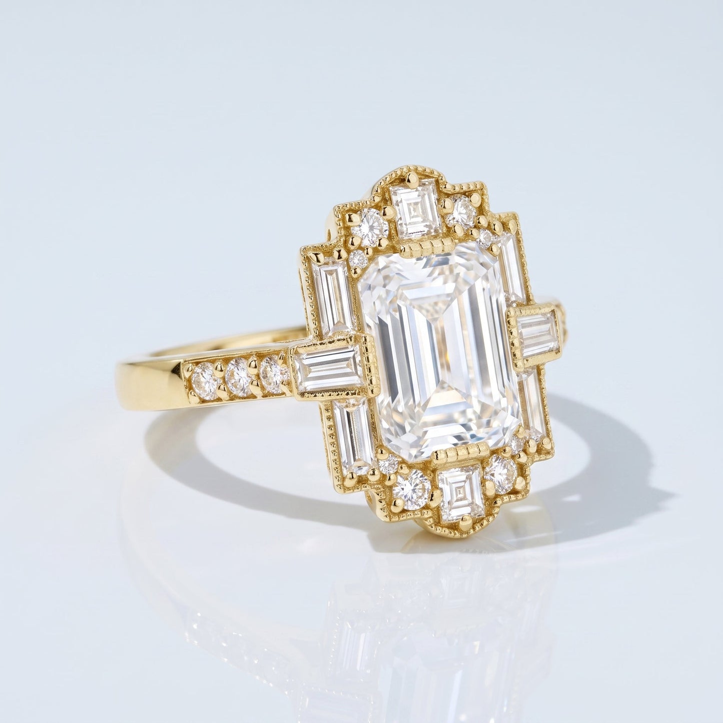 Marquise Swirl Solitaire Engagement Ring – 1 CT Lab Grown Diamond