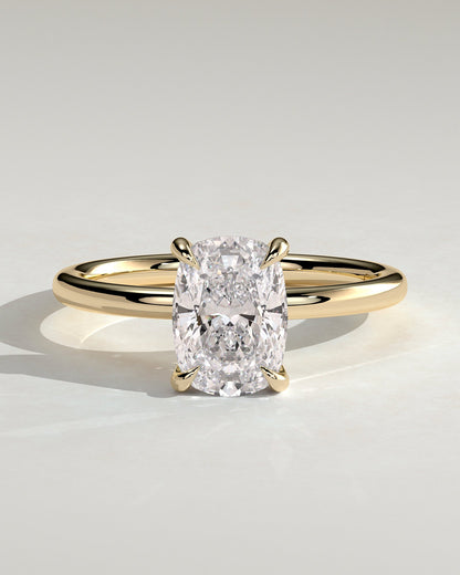 Round Halo, Pave & Split Shank Engagement Ring – 1.93 CT Lab Grown Diamond