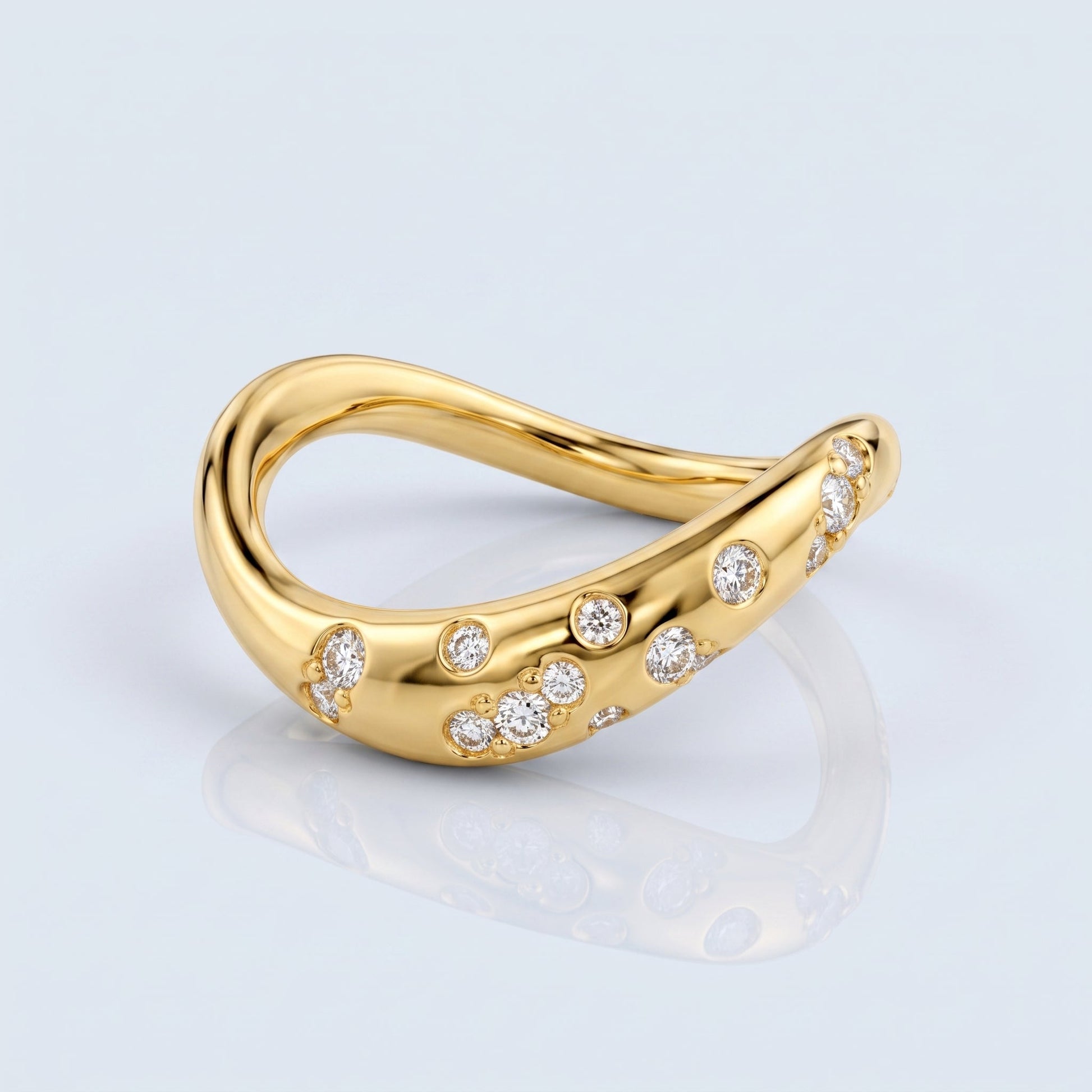 0.2 TCW Round Diamond Half Eternity DEF/VVS Lab Grown Wedding Band