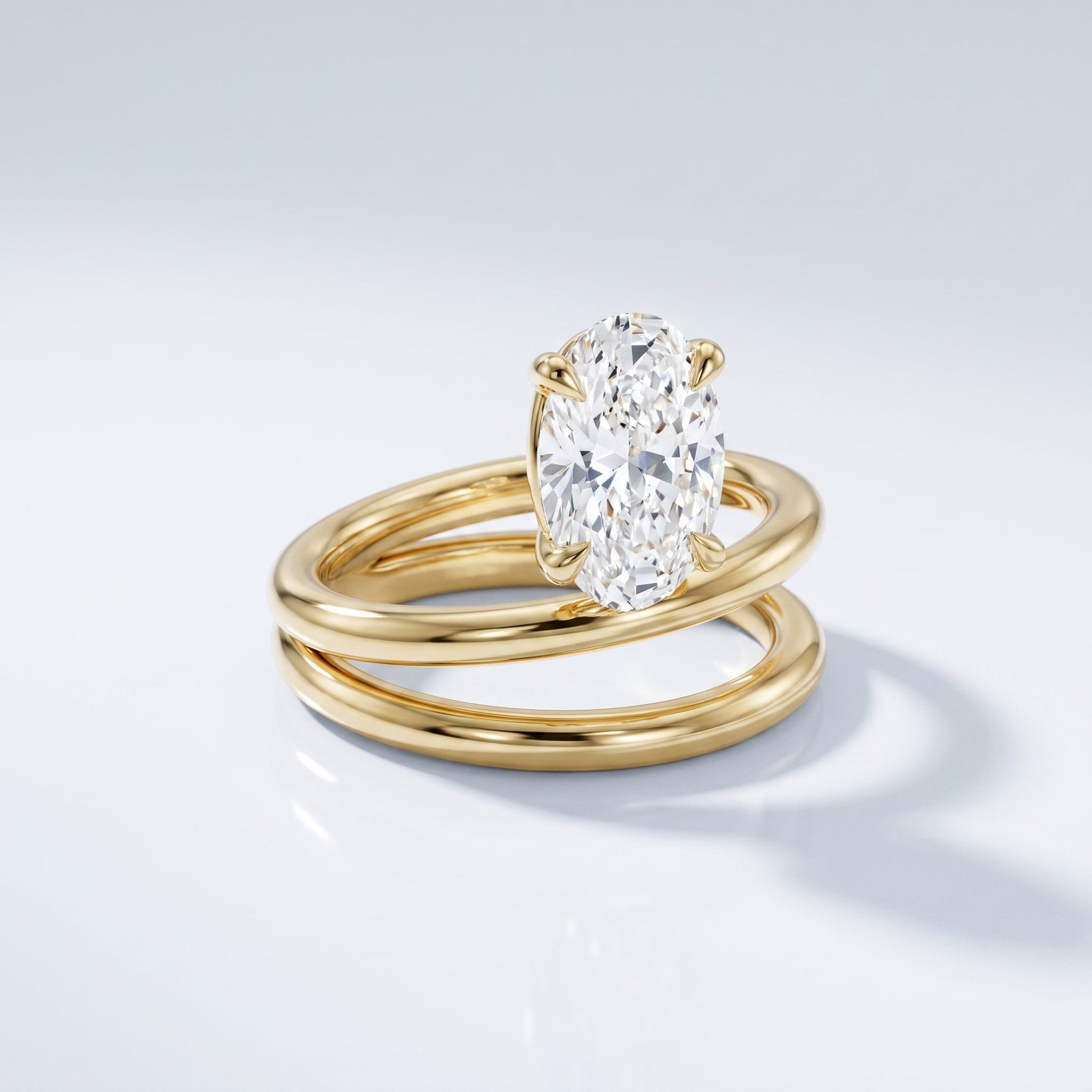 Marquise Swirl Solitaire Engagement Ring – 1 CT Lab Grown Diamond