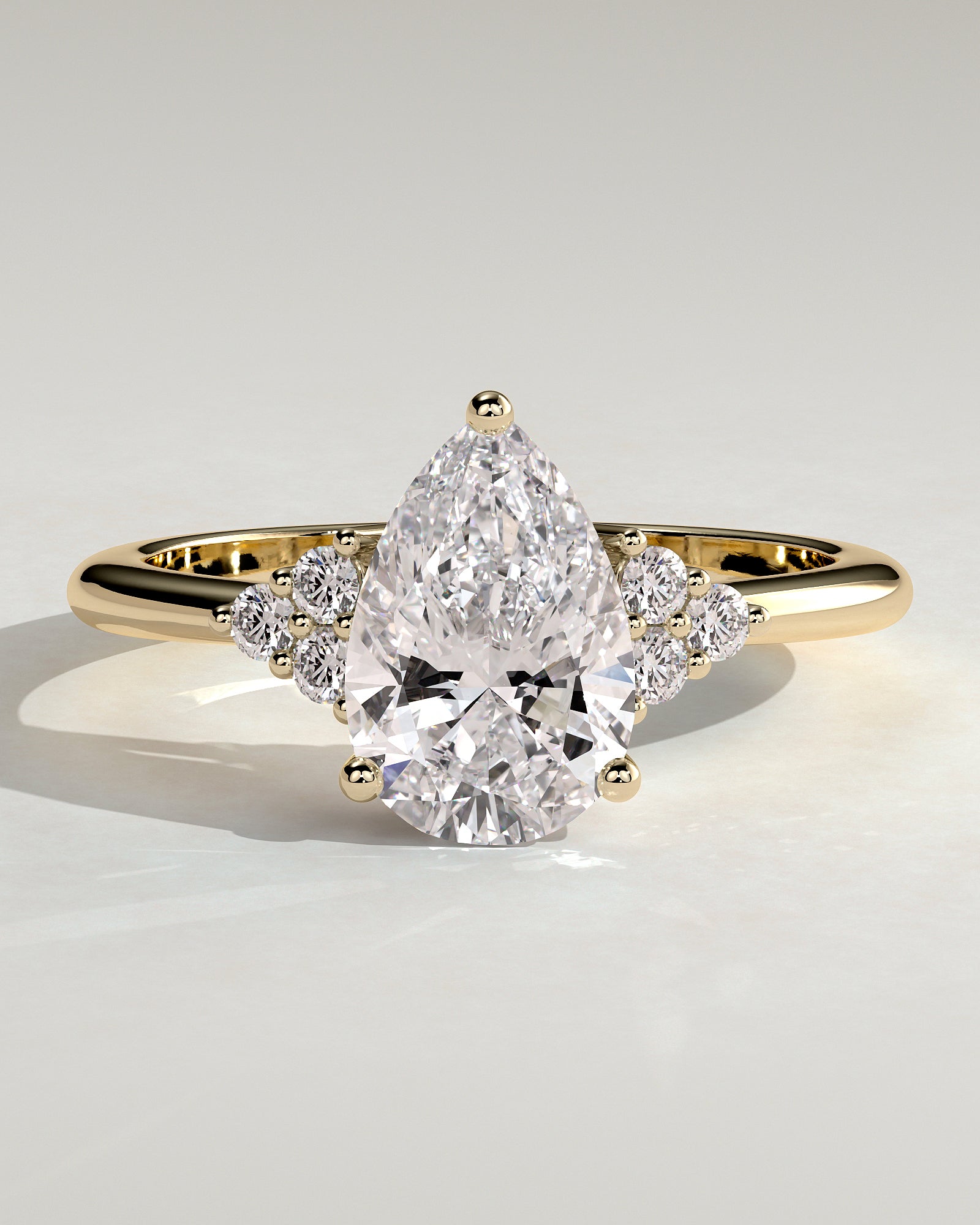 Round Halo, Pave & Split Shank Engagement Ring – 1.93 CT Lab Grown Diamond