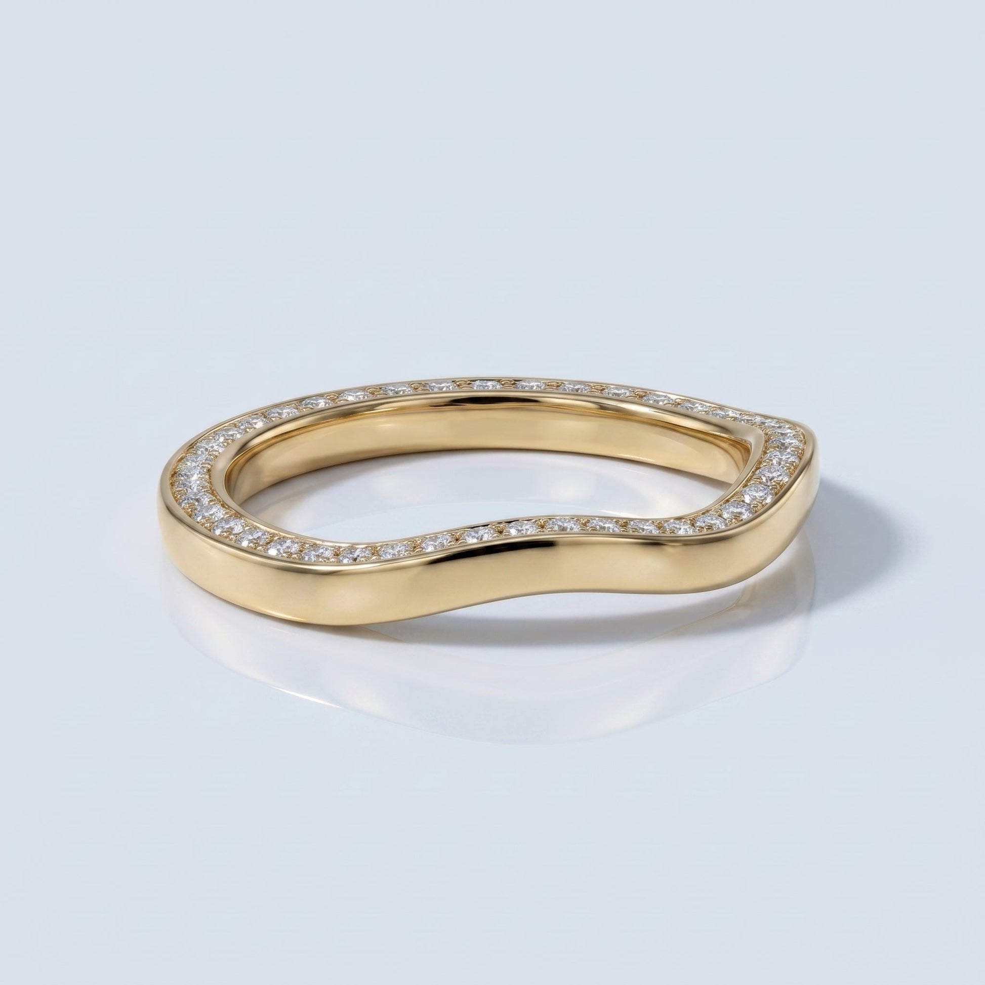 0.2 TCW Round Diamond Half Eternity DEF/VVS Lab Grown Wedding Band
