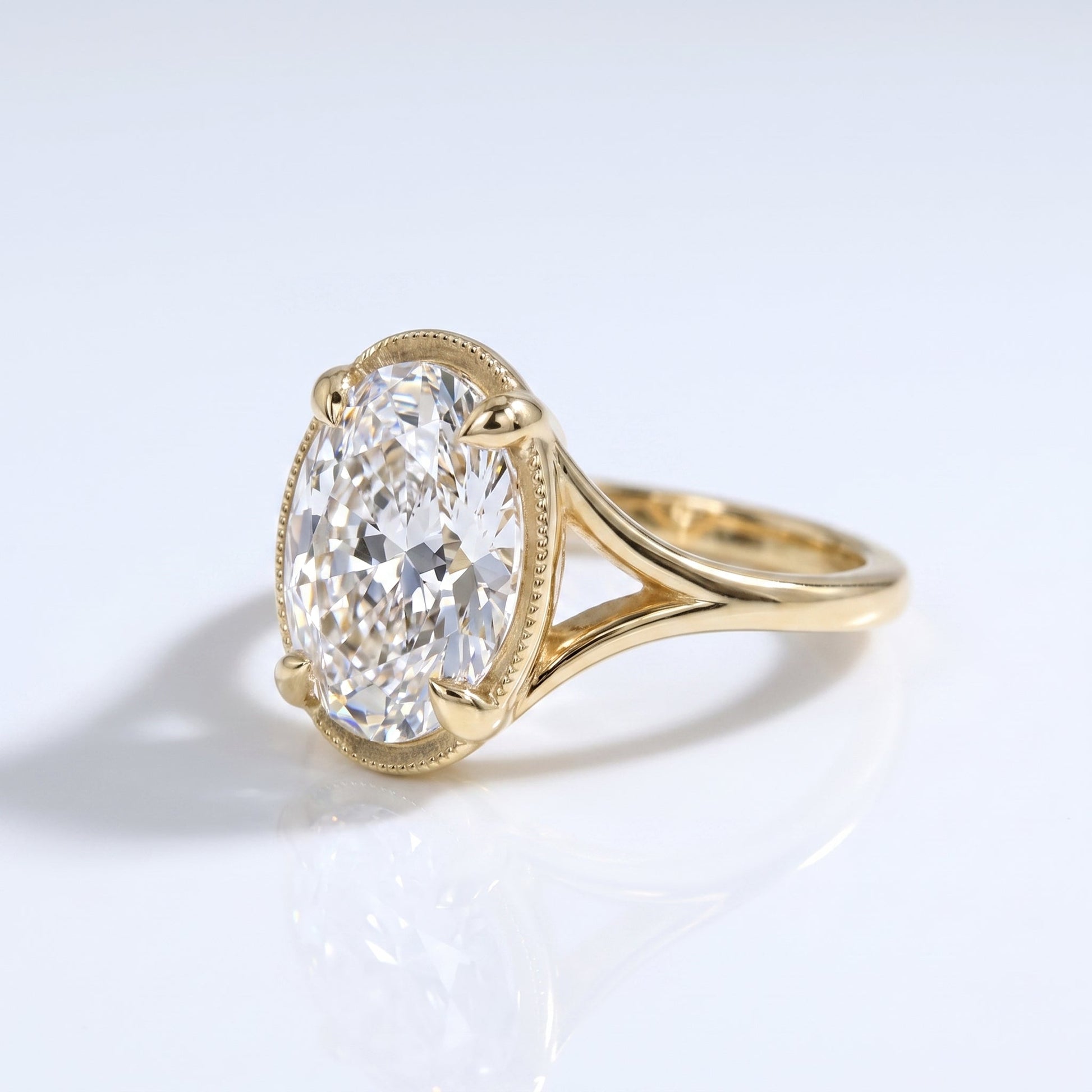 Marquise Swirl Solitaire Engagement Ring – 1 CT Lab Grown Diamond