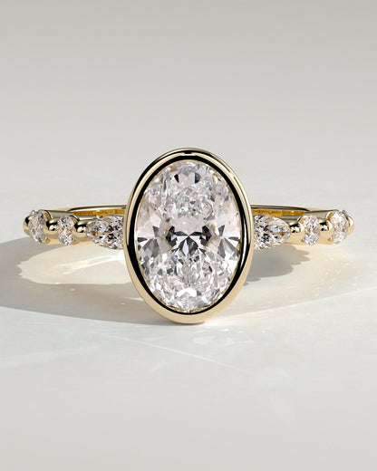 Round Halo, Pave & Split Shank Engagement Ring – 1.93 CT Lab Grown Diamond