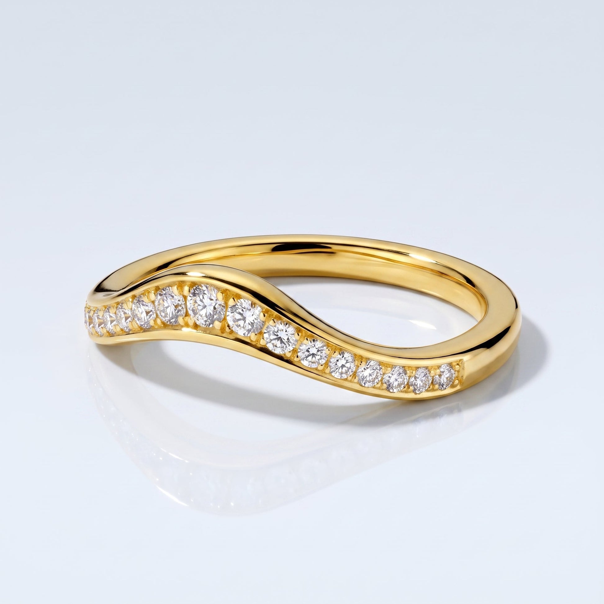 0.2 TCW Round Diamond Half Eternity DEF/VVS Lab Grown Wedding Band