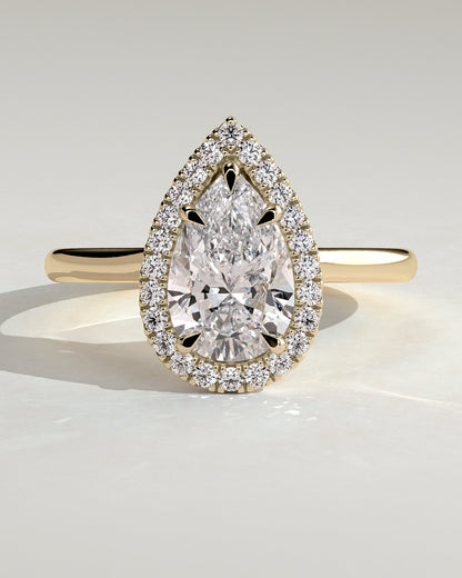 Round Halo, Pave & Split Shank Engagement Ring – 1.93 CT Lab Grown Diamond