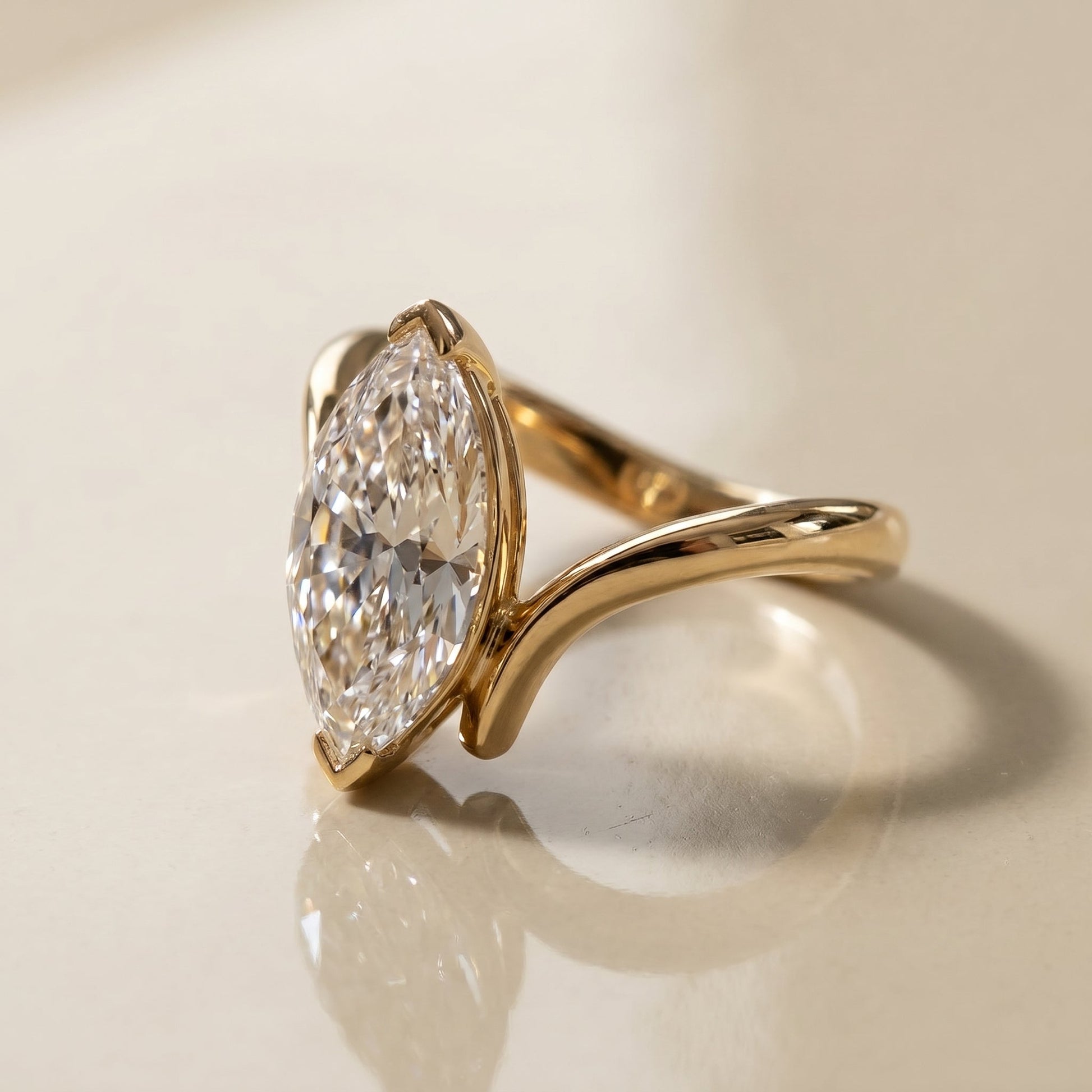 Oval Solitaire Engagement Ring – 2 CT Lab Grown Diamond