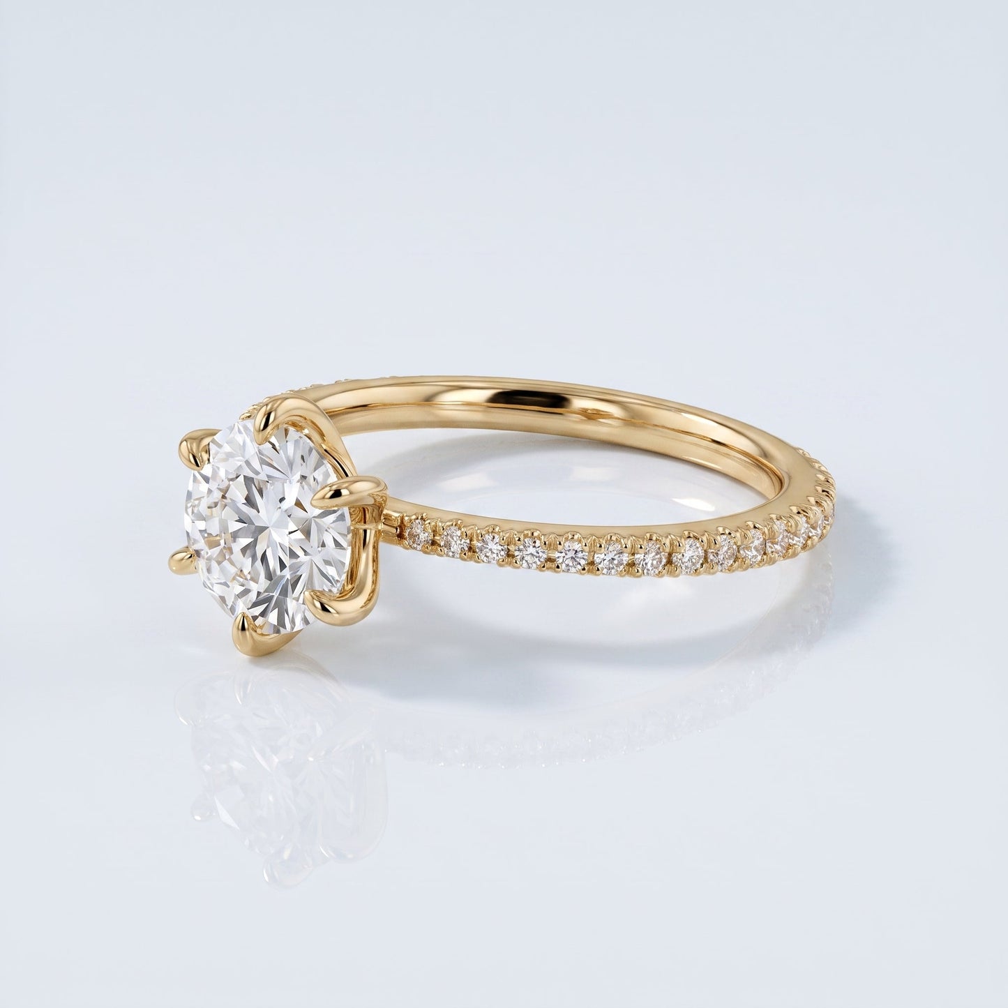 Marquise Swirl Solitaire Engagement Ring – 1 CT Lab Grown Diamond