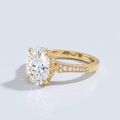 Marquise Swirl Solitaire Engagement Ring – 1 CT Lab Grown Diamond