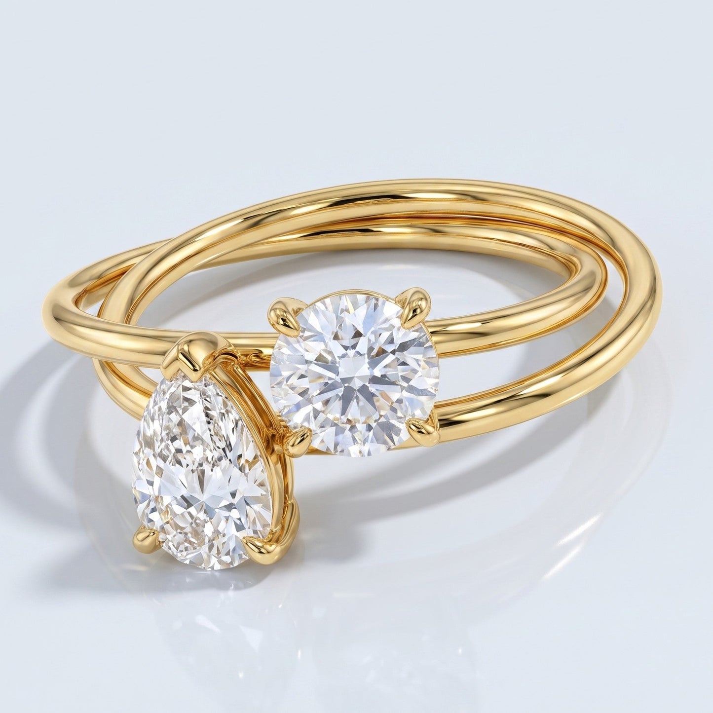 Marquise Swirl Solitaire Engagement Ring – 1 CT Lab Grown Diamond