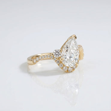 Marquise Swirl Solitaire Engagement Ring – 1 CT Lab Grown Diamond
