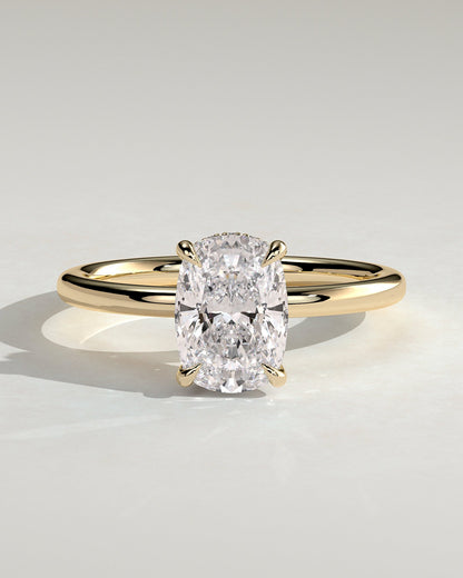 Round Halo, Pave & Split Shank Engagement Ring – 1.93 CT Lab Grown Diamond