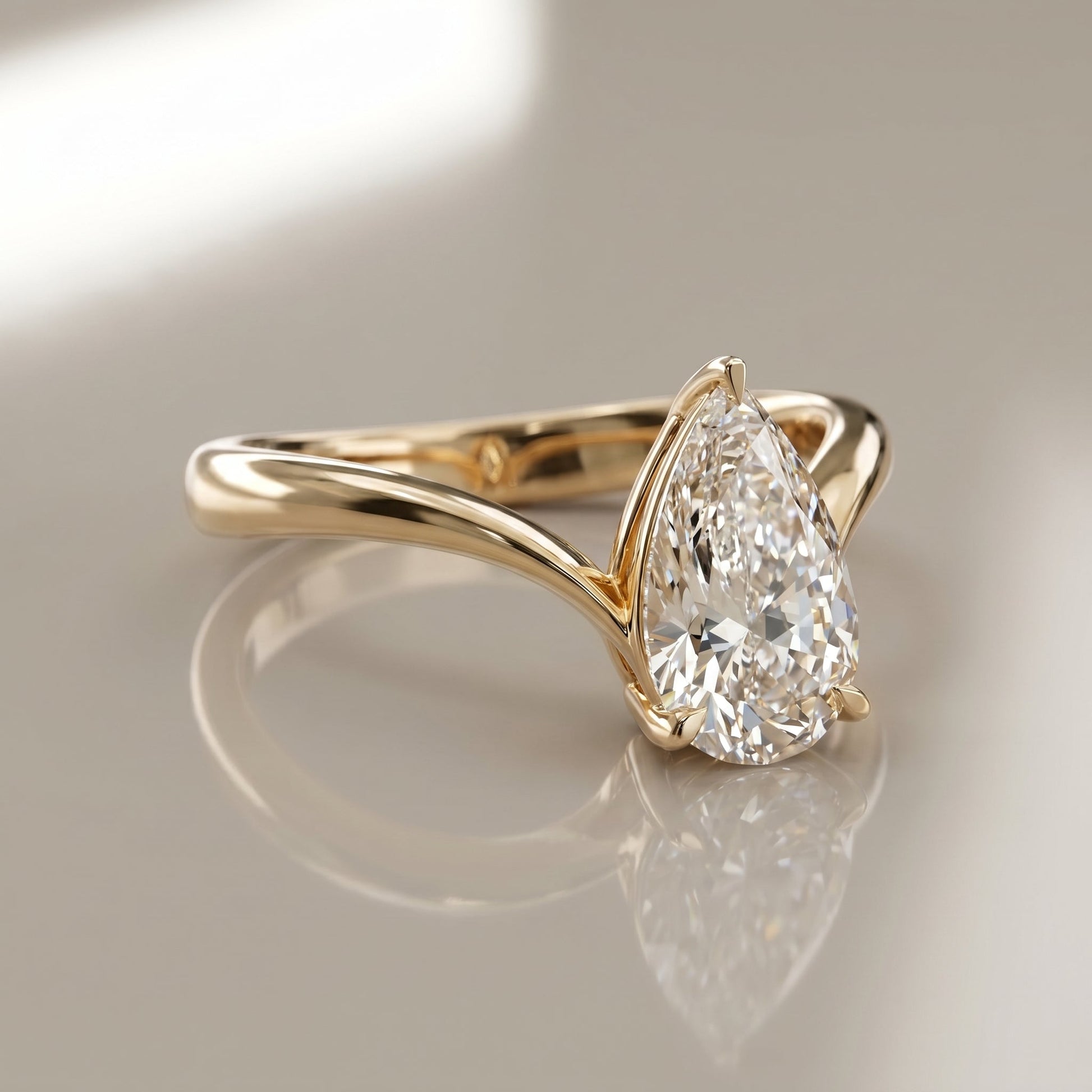 Oval Solitaire Engagement Ring – 2 CT Lab Grown Diamond