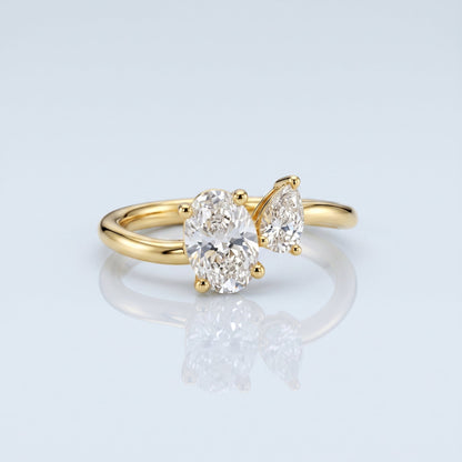 Marquise Swirl Solitaire Engagement Ring – 1 CT Lab Grown Diamond