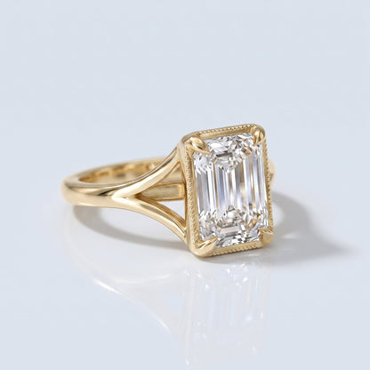Marquise Swirl Solitaire Engagement Ring – 1 CT Lab Grown Diamond
