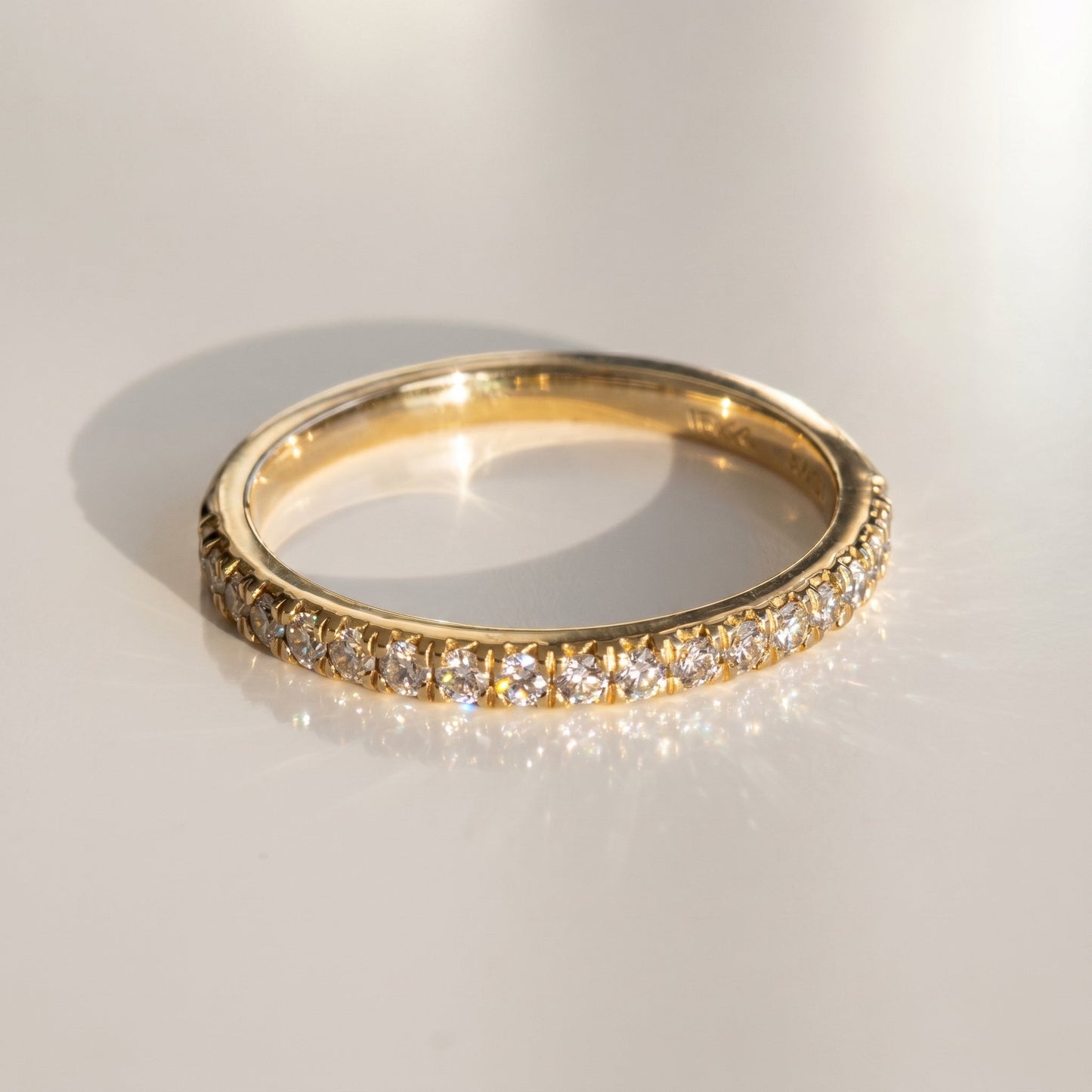 0.13 TCW Round Twisted DEF/VVS Lab Grown Diamond Wedding Band