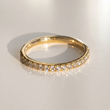 0.13 TCW Round Twisted DEF/VVS Lab Grown Diamond Wedding Band