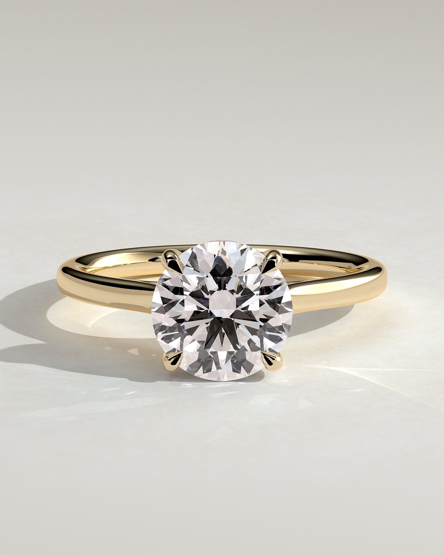 Round Halo, Pave & Split Shank Engagement Ring – 1.93 CT Lab Grown Diamond