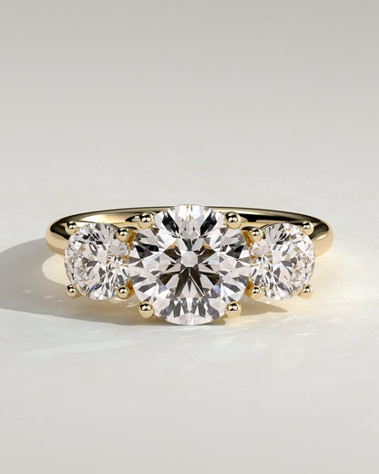 Round Halo, Pave & Split Shank Engagement Ring – 1.93 CT Lab Grown Diamond