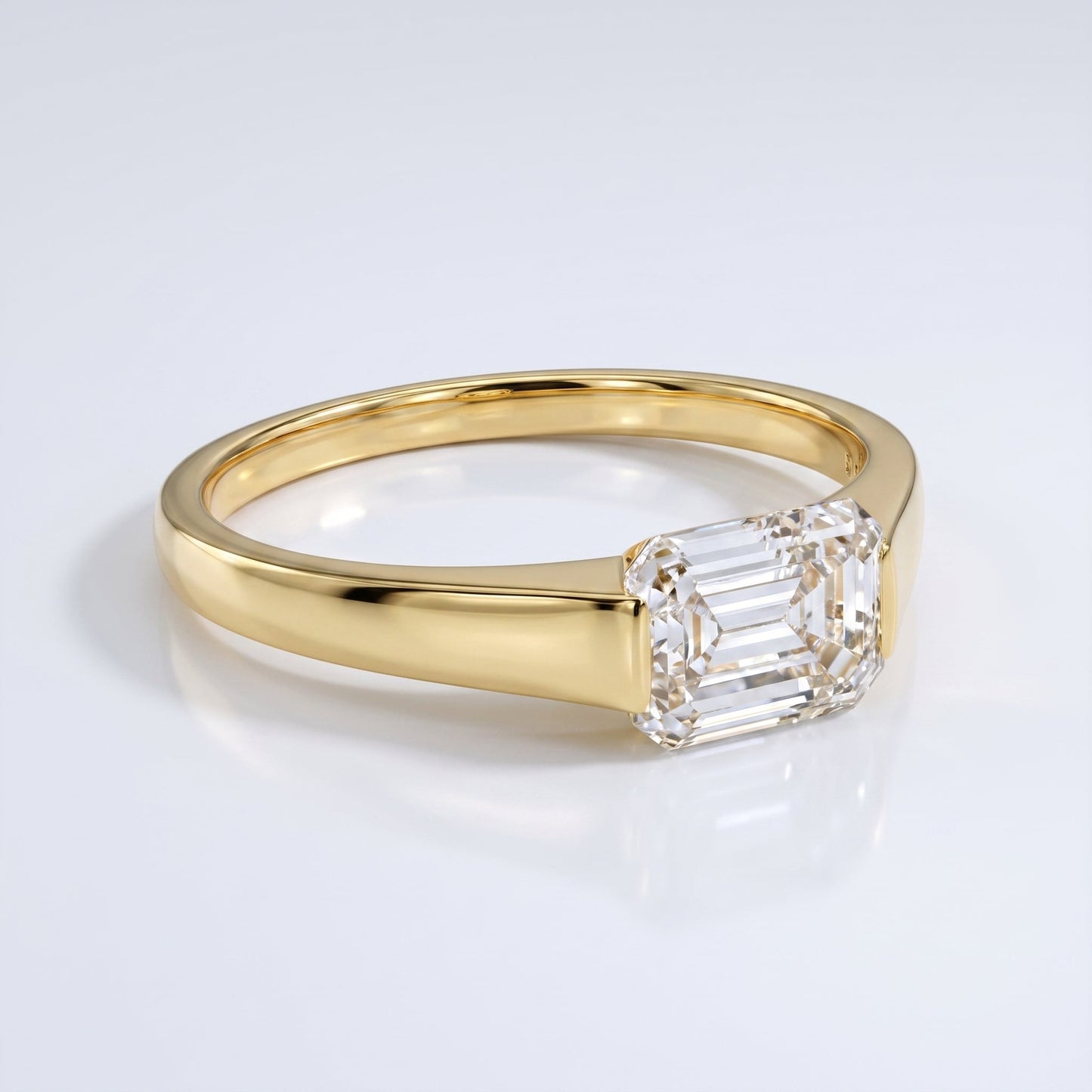 Marquise Swirl Solitaire Engagement Ring – 1 CT Lab Grown Diamond