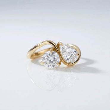 Marquise Swirl Solitaire Engagement Ring – 1 CT Lab Grown Diamond