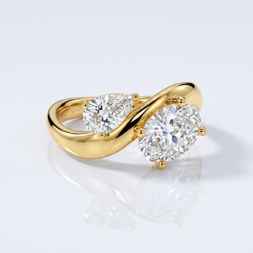 Marquise Swirl Solitaire Engagement Ring – 1 CT Lab Grown Diamond