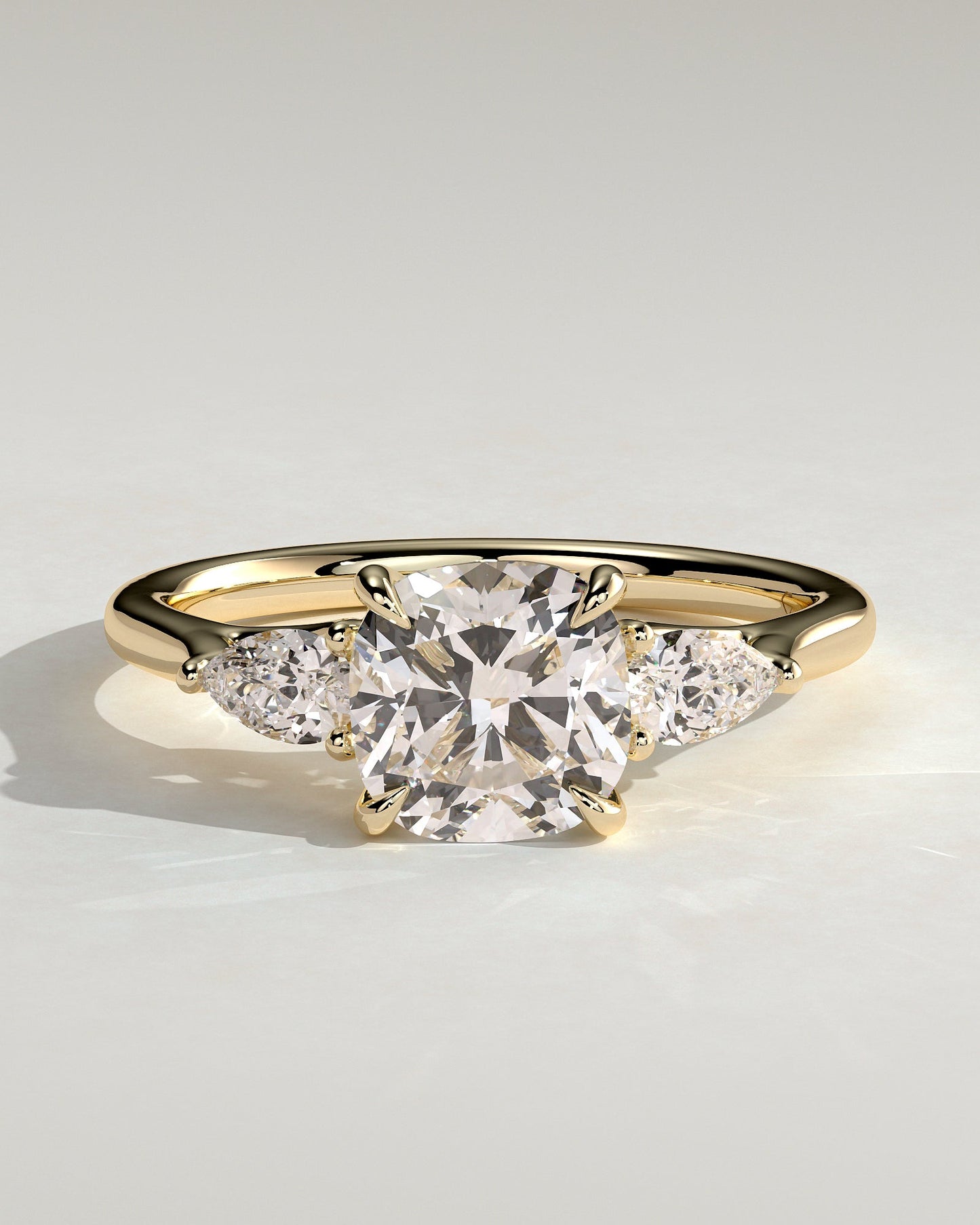 Round Halo, Pave & Split Shank Engagement Ring – 1.93 CT Lab Grown Diamond