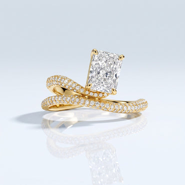 Marquise Swirl Solitaire Engagement Ring – 1 CT Lab Grown Diamond