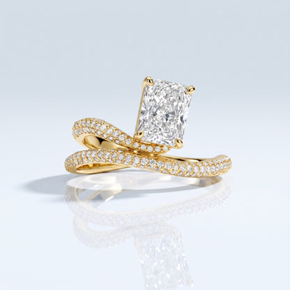 Marquise Swirl Solitaire Engagement Ring – 1 CT Lab Grown Diamond