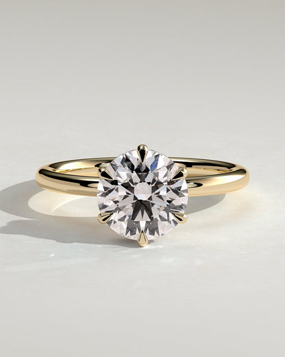 Round Halo, Pave & Split Shank Engagement Ring – 1.93 CT Lab Grown Diamond