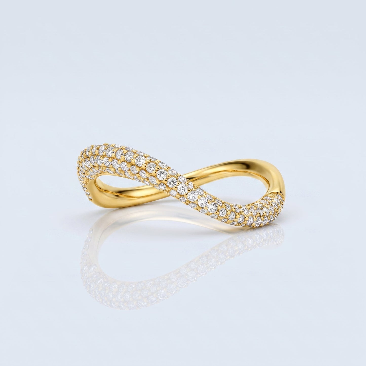 0.2 TCW Round Diamond Half Eternity DEF/VVS Lab Grown Wedding Band