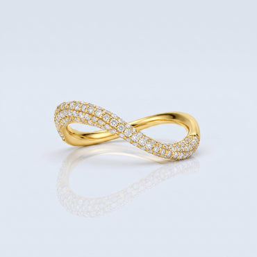 0.2 TCW Round Diamond Half Eternity DEF/VVS Lab Grown Wedding Band