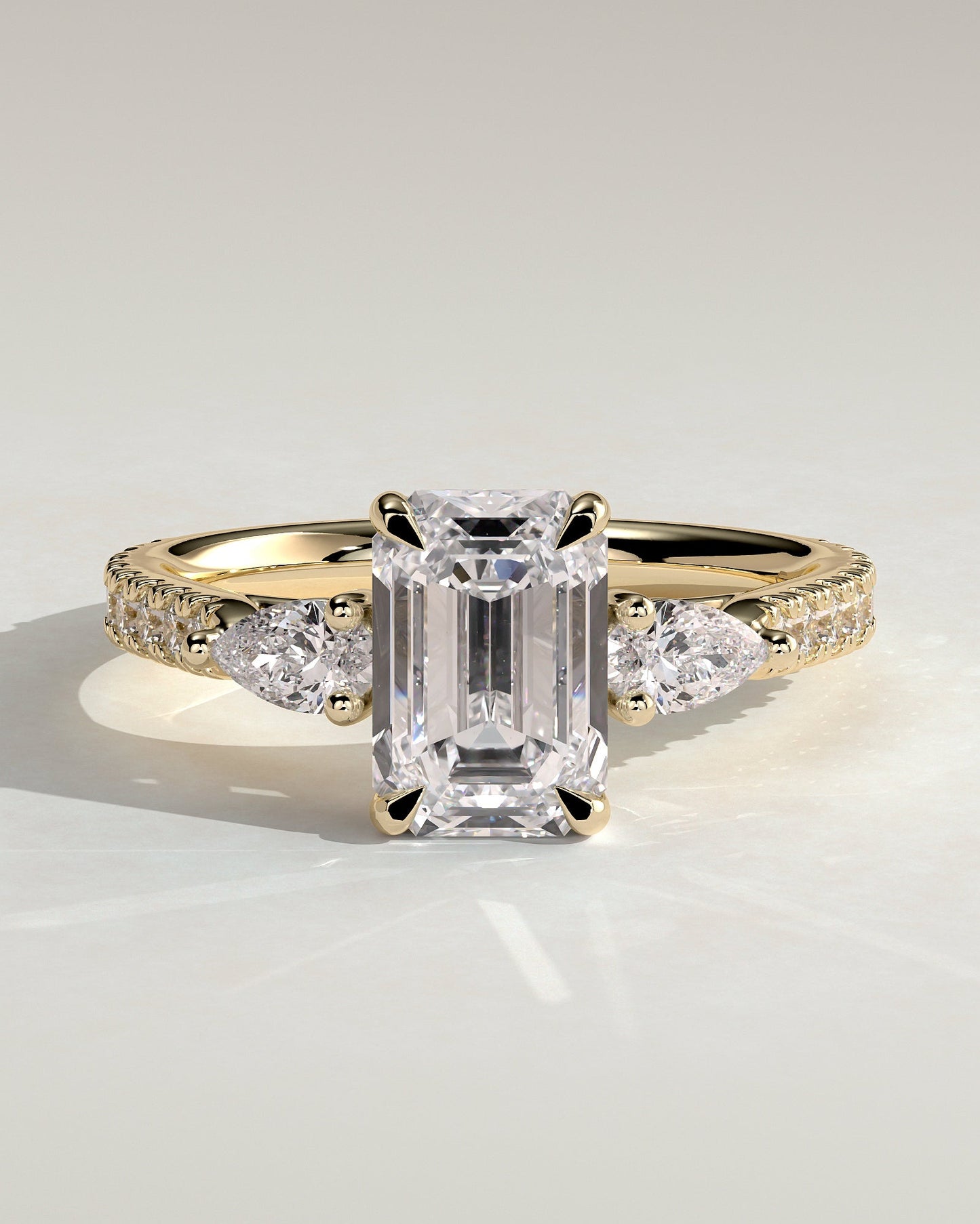 Round Halo, Pave & Split Shank Engagement Ring – 1.93 CT Lab Grown Diamond
