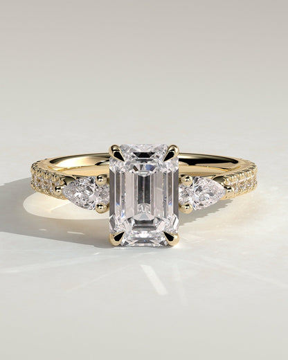 Round Halo, Pave & Split Shank Engagement Ring – 1.93 CT Lab Grown Diamond