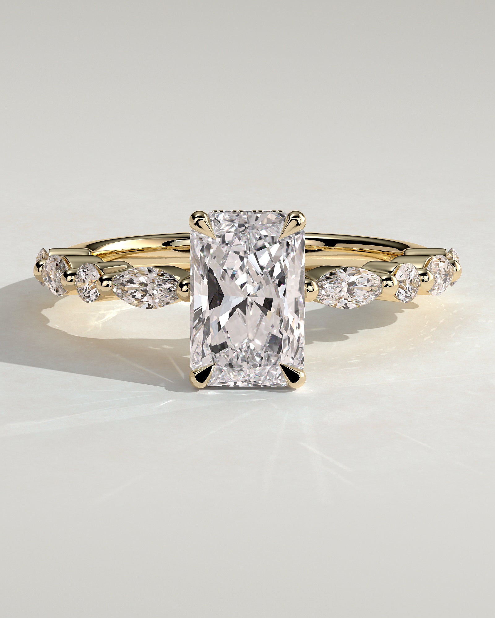 Round Halo, Pave & Split Shank Engagement Ring – 1.93 CT Lab Grown Diamond