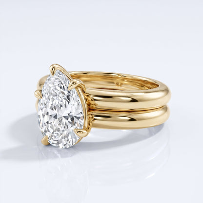 Marquise Swirl Solitaire Engagement Ring – 1 CT Lab Grown Diamond