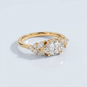 Marquise Swirl Solitaire Engagement Ring – 1 CT Lab Grown Diamond