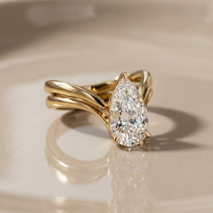 1.0 CT Round Solitaire Moissanite Diamond Bridal Ring Set
