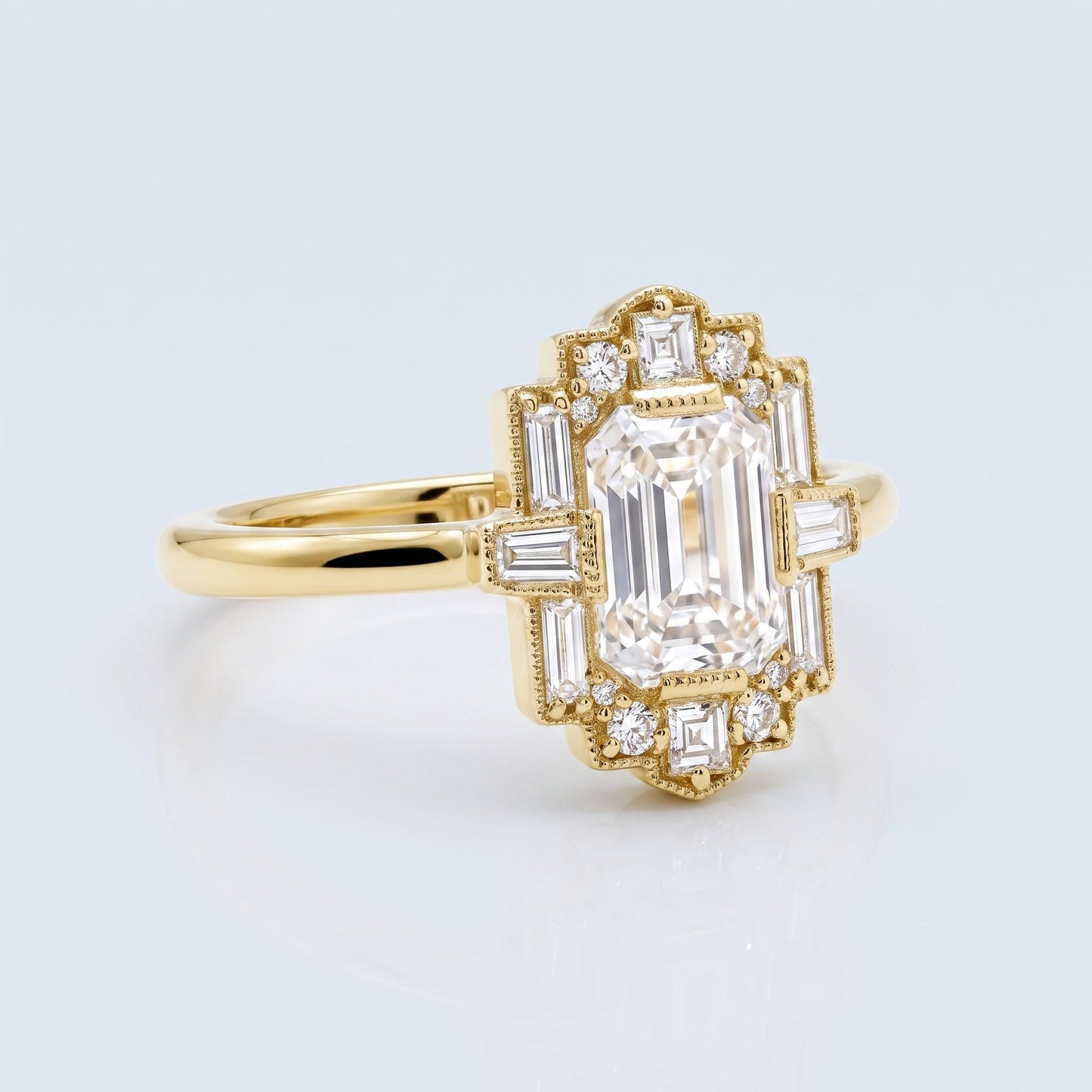 Marquise Swirl Solitaire Engagement Ring – 1 CT Lab Grown Diamond
