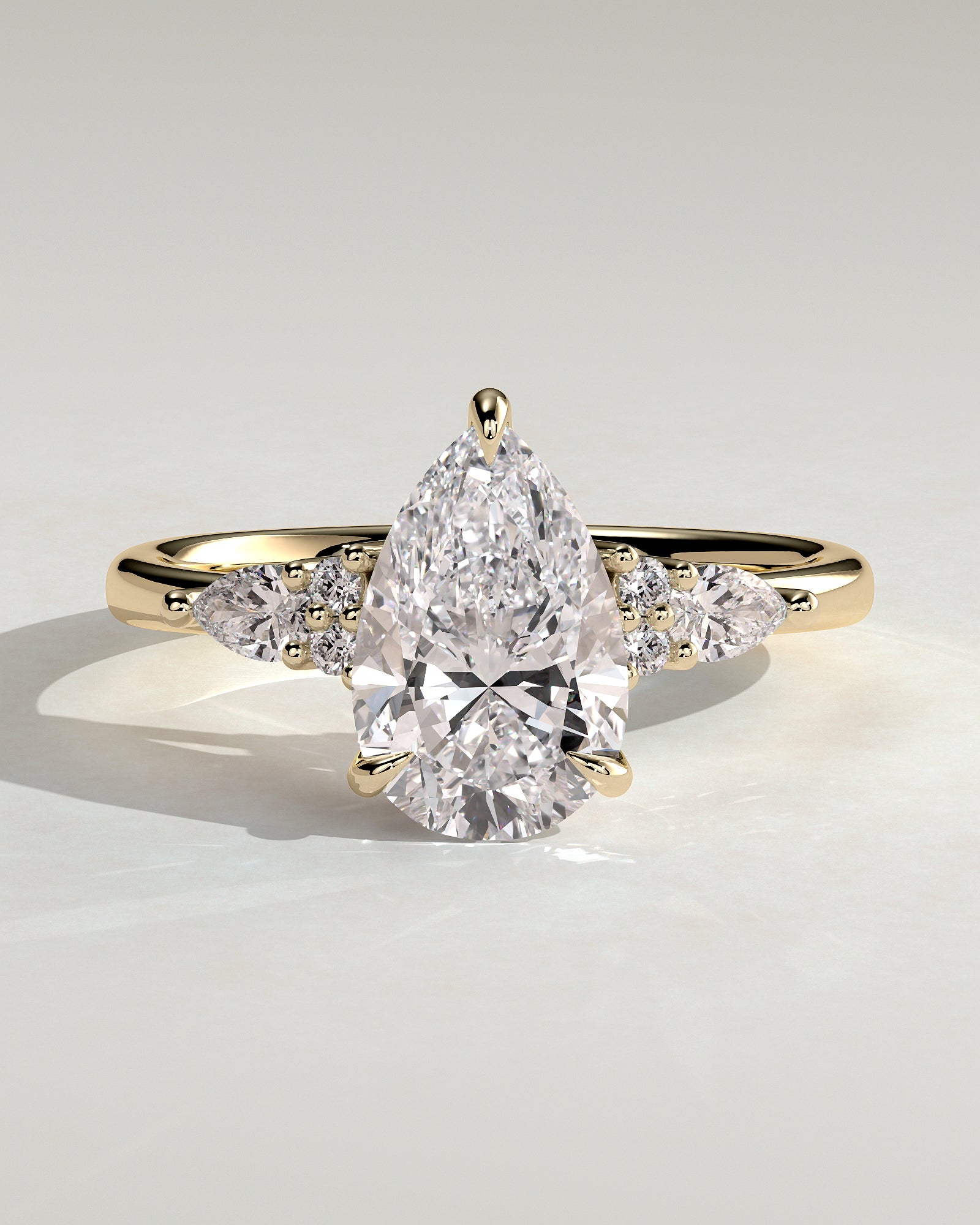 Round Halo, Pave & Split Shank Engagement Ring – 1.93 CT Lab Grown Diamond