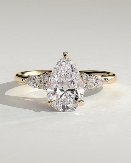 Round Halo, Pave & Split Shank Engagement Ring – 1.93 CT Lab Grown Diamond
