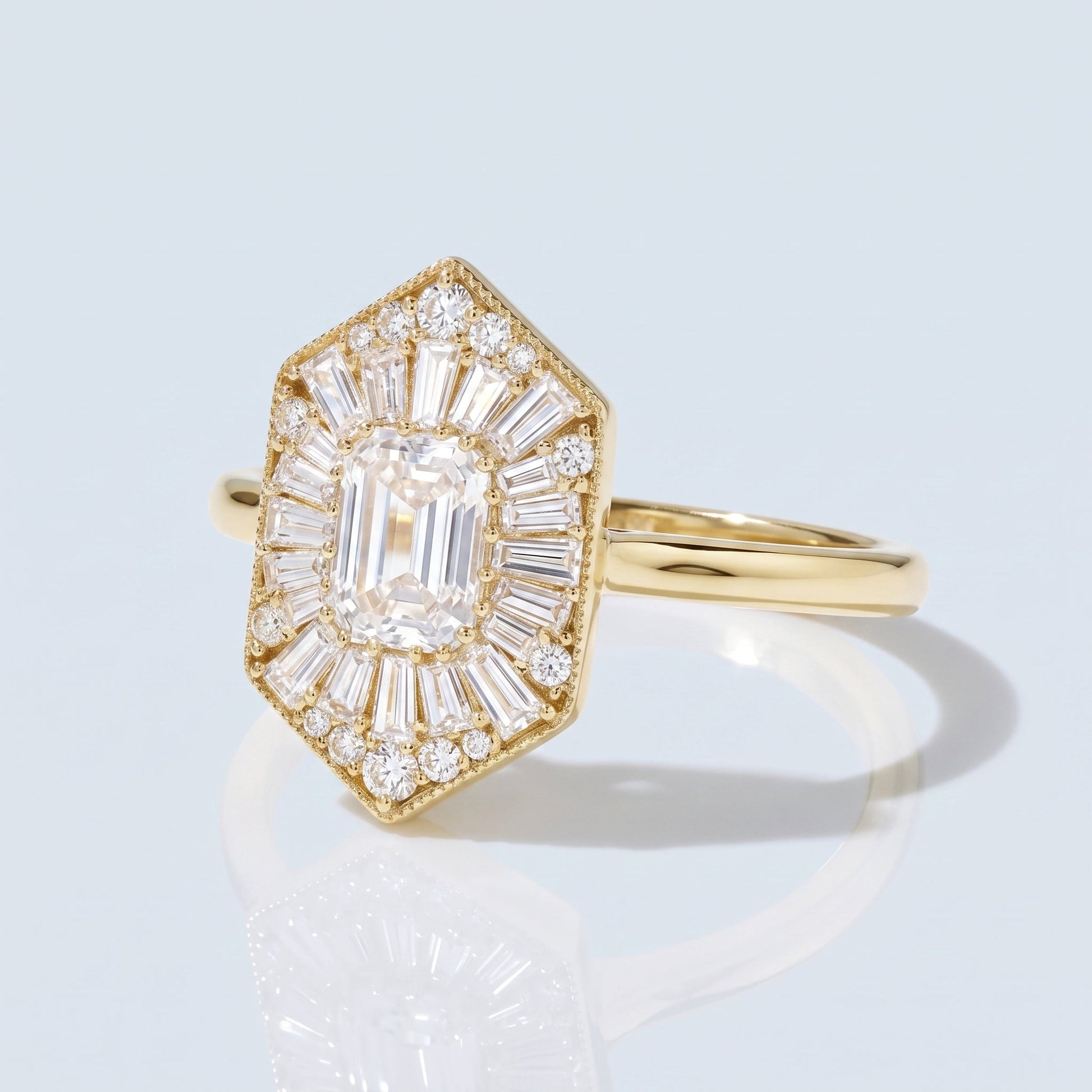 Marquise Swirl Solitaire Engagement Ring – 1 CT Lab Grown Diamond