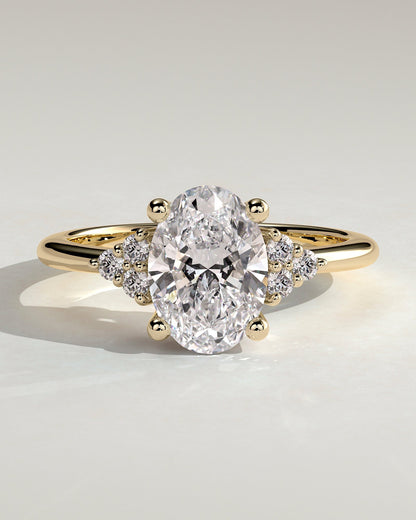 Round Halo, Pave & Split Shank Engagement Ring – 1.93 CT Lab Grown Diamond