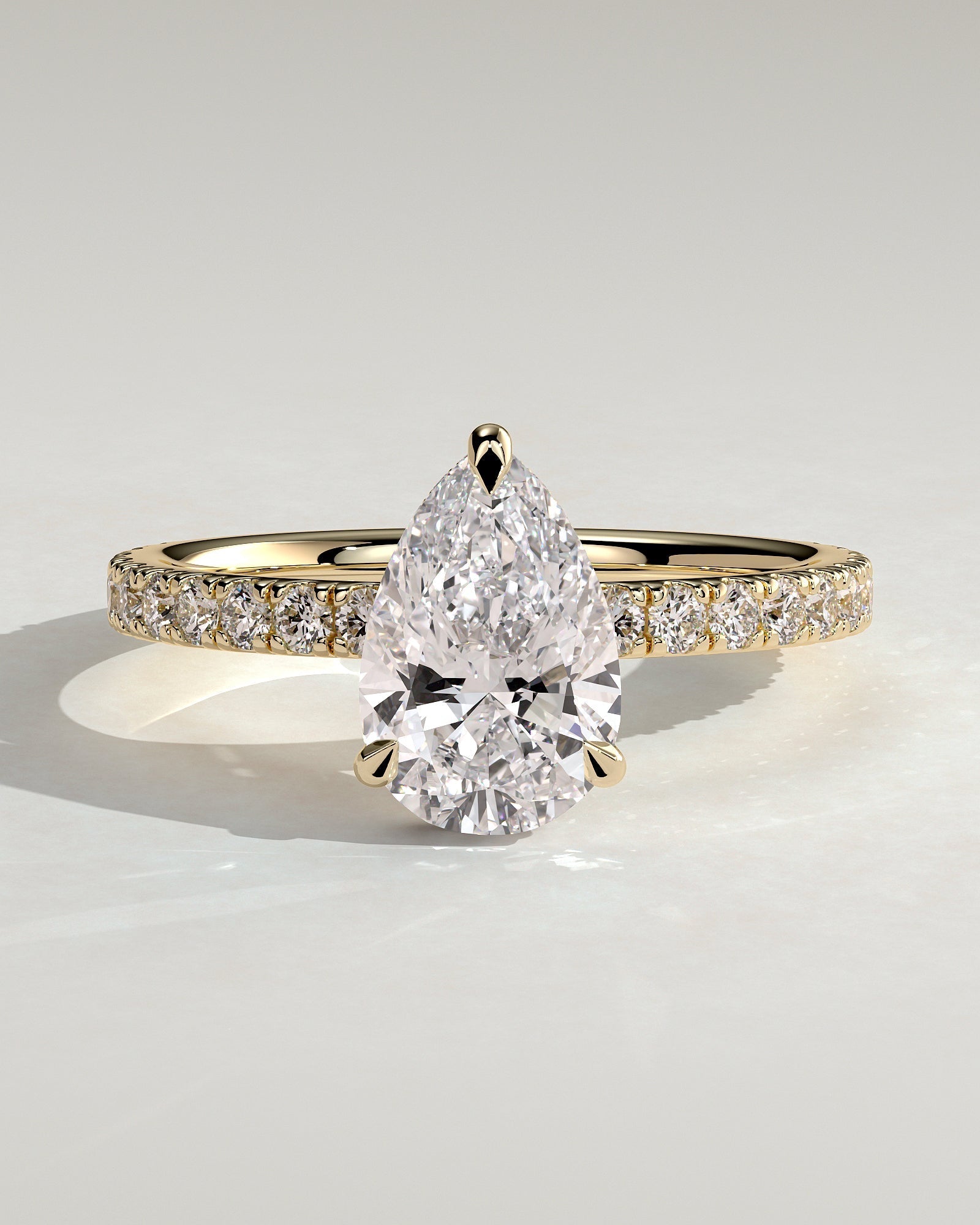 Round Halo, Pave & Split Shank Engagement Ring – 1.93 CT Lab Grown Diamond